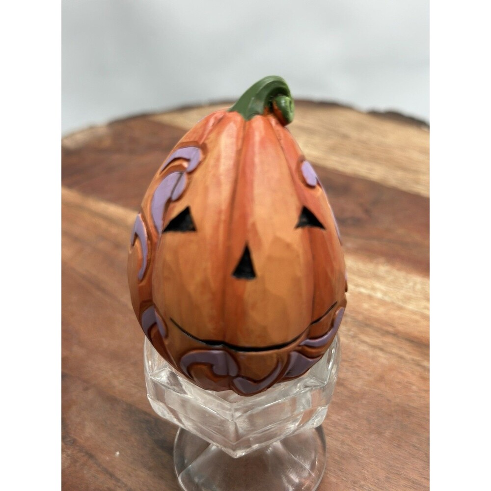 Jim Shore A Friendly Scare Is In The Air Halloween Egg Enesco Pumpkin